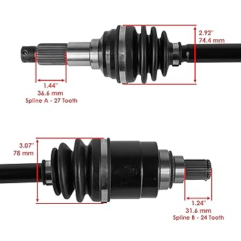 Amazon.com: Caltric 42250-LEE8-900 Front and Rear CV Joint